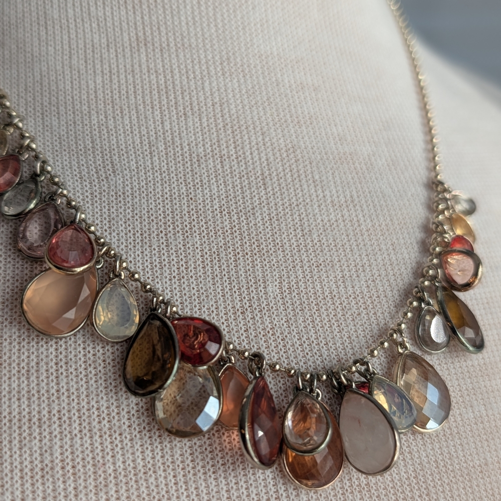 Chic Teardrop Necklace with Gold Chain